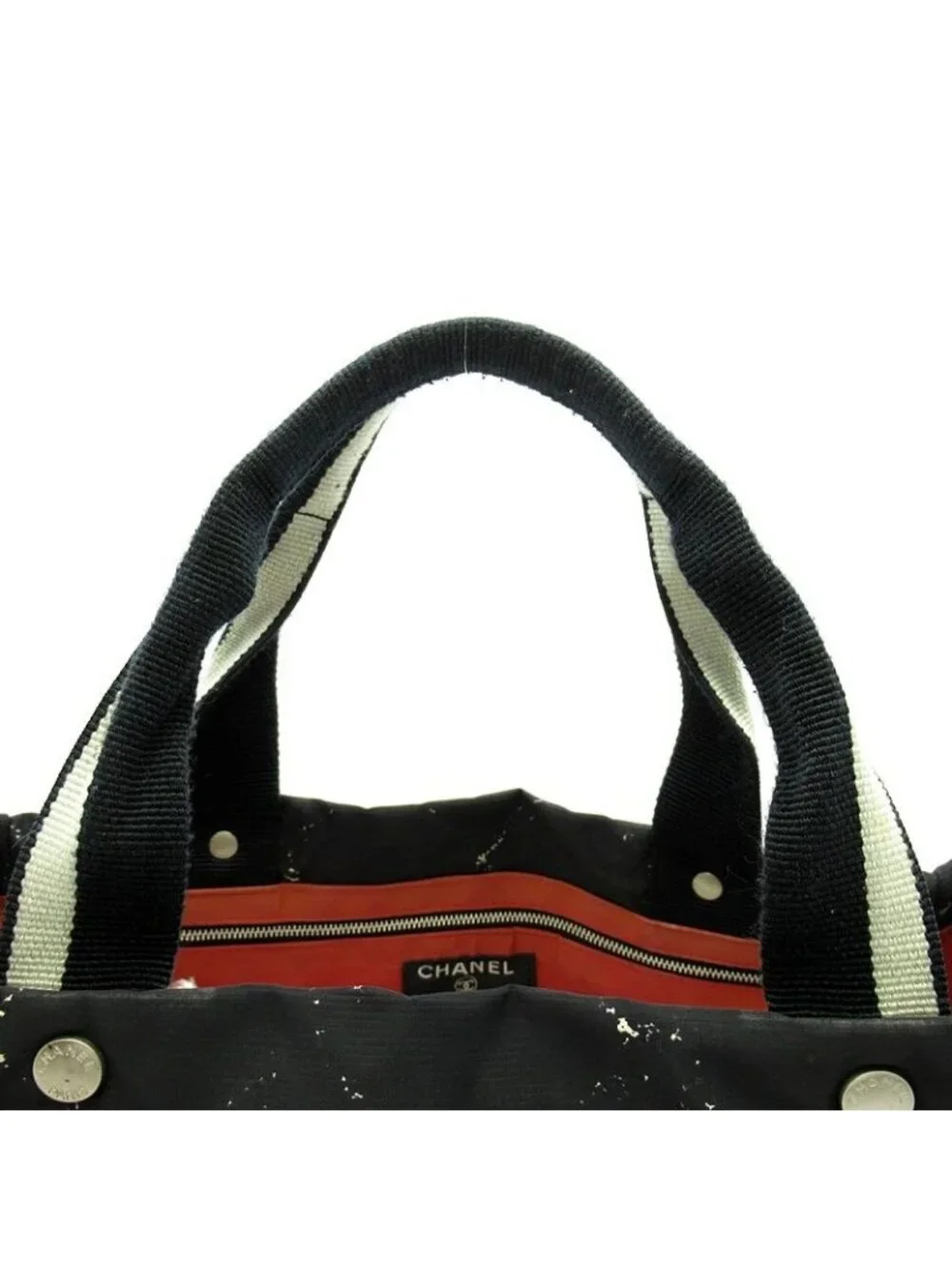 Chanel Travel Line Tote MM Nylon Black